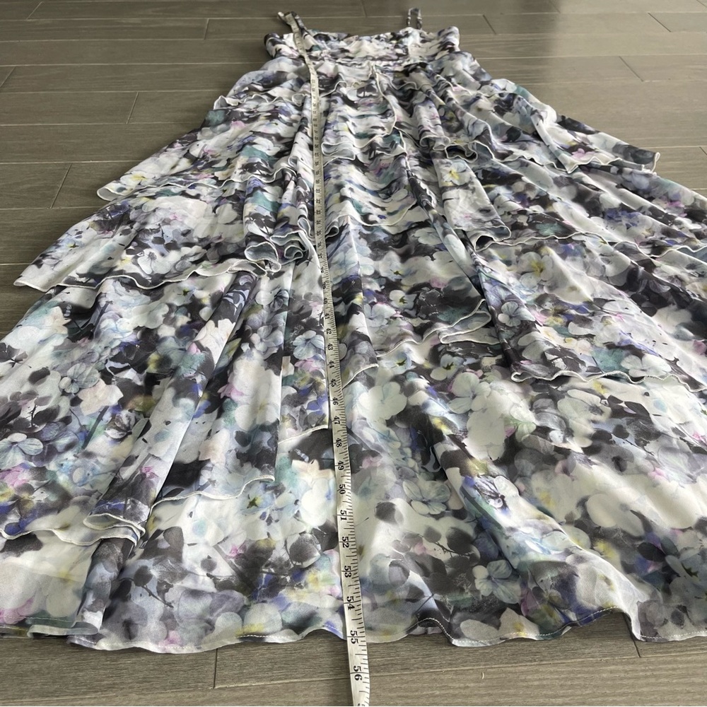 Fame and Partners The Catherine Tiered Floral Bustier Gown Evening Maxi Dress 4 - Picture 15 of 16